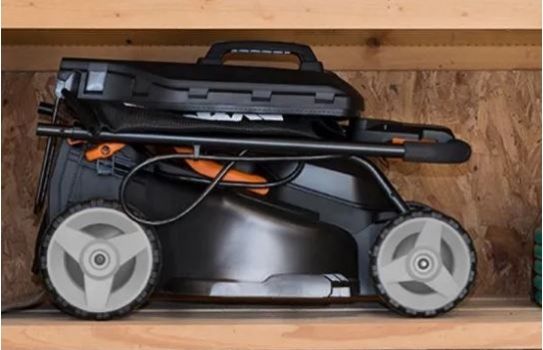 WORX WG779 folded for easy storage